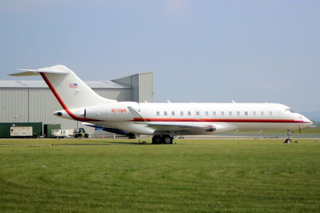 Bombardier Global 5000 (N711WM) - Parked on the ramp on 1-May-25 on a seven-night visit from KLAS.