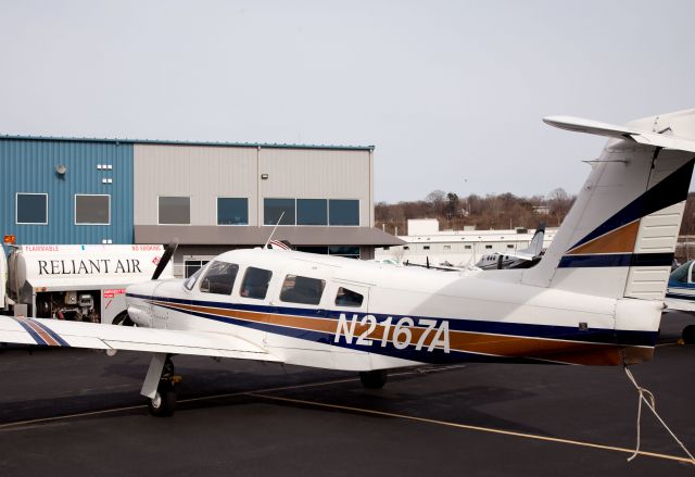 Piper Saratoga (N2167A) - At RELIANT AIR - cheapest fuel at Danbury (KDXR)!