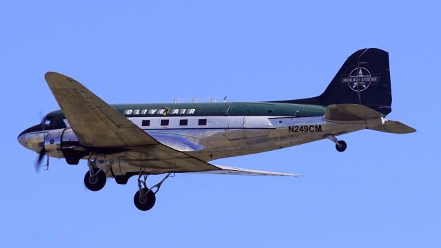 Douglas DC-3 (N249CM) - Douglas C-47A (DC3) check flight in a new paint job