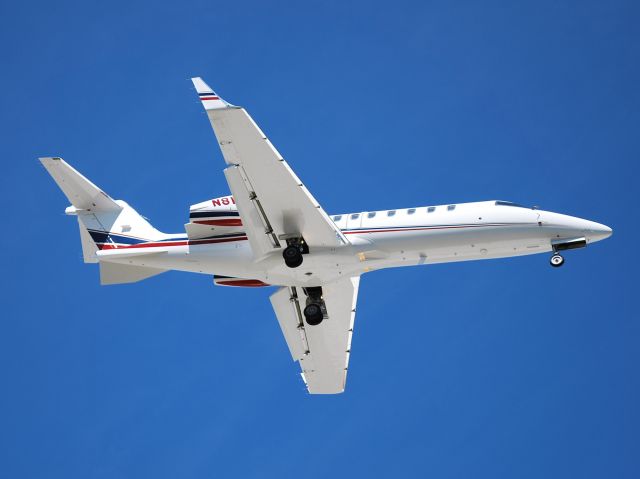 Learjet 45 (N817BD) - BOMBARDIER AEROSPACE CORP on final for runway 2 at KJQF - 5/25/13