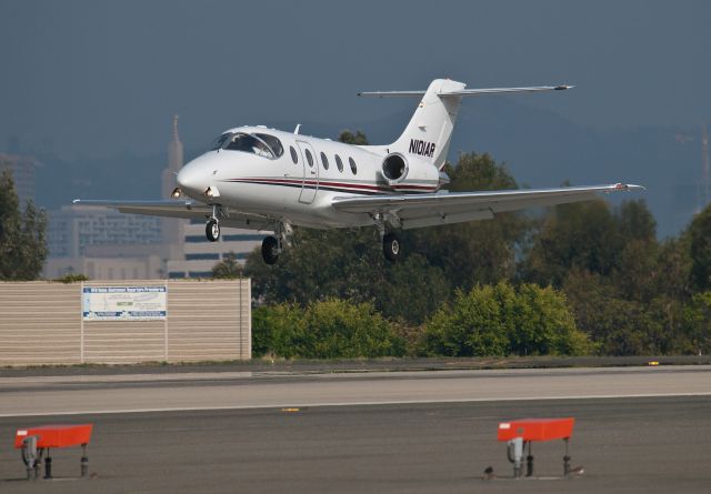 Beechcraft Beechjet (N101AR) - Landing RWY 21 in Santa Monica, CA.  Special thanks to T.H.