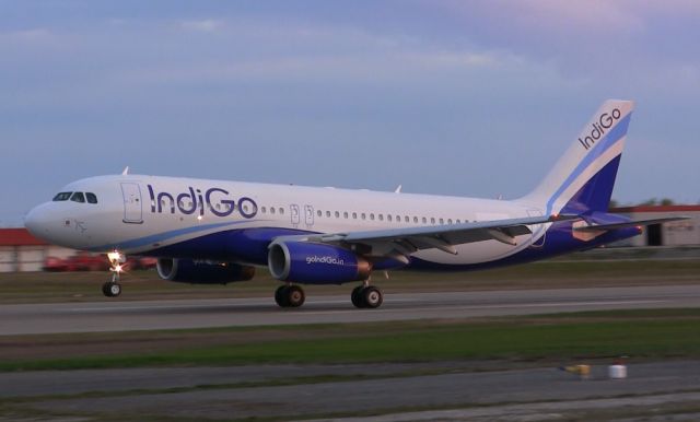 Airbus A320 (N516VL) - An IndiGo Airbus A320 lands at Gander International Airport for fuel while en route to India for delivery.