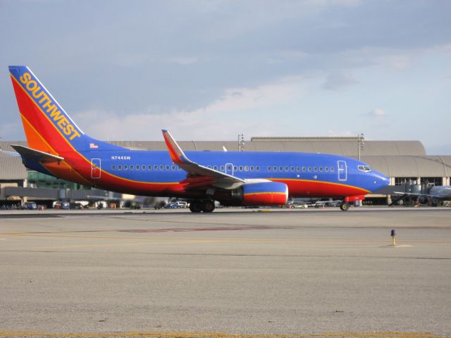 Boeing 737-700 (N744SW) - Holding on RWY 19R