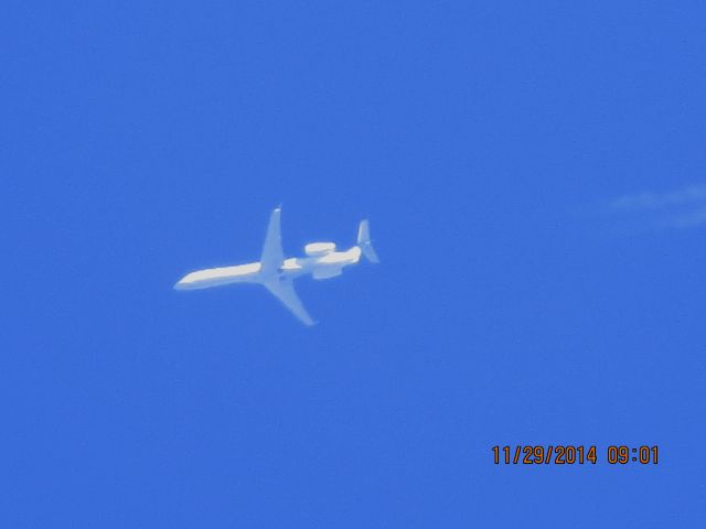 Embraer EMB-145XR (N13118) - Express Jet flight 6077 from TYS to DEN over Southeastern Kansas at 36,000 feet.