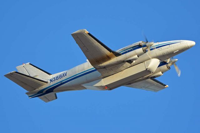 Beechcraft Airliner (N388AV) - Ameriflight Beech C-99 N388AV at Phoenix Sky Harbor on October 27,2017. 