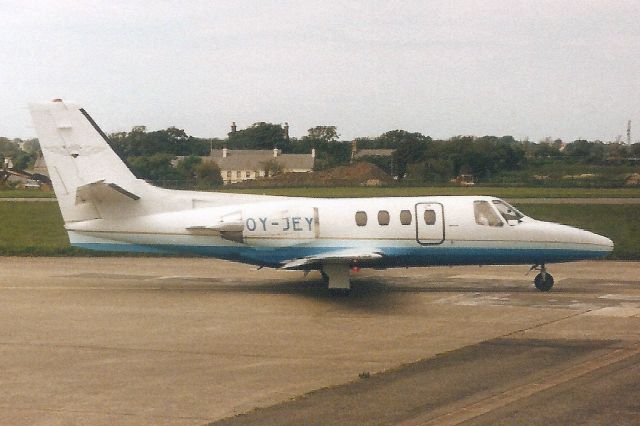 Cessna 500 Citation 1 (OY-JEY) - Seen here on 10-Jun-94.br /br /Reregistered N311VP 9-Jul-99.