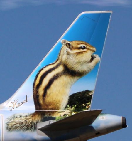 Airbus A320neo (N332FR) - On final is this 2018 Frontier Airlines Airbus 320-251N as "Hazel" the Chipmunk munches on a nut from the Winter of 2021.