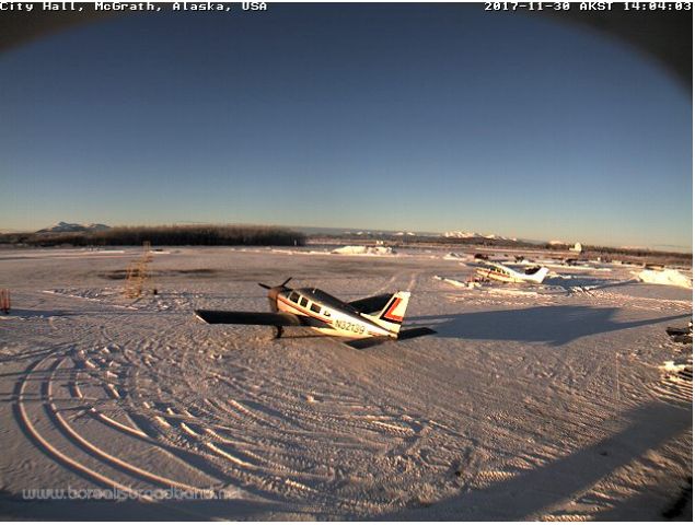 Piper Saratoga (N32139) - Watching the Borealis Broadband webcam of the McGrath Airport