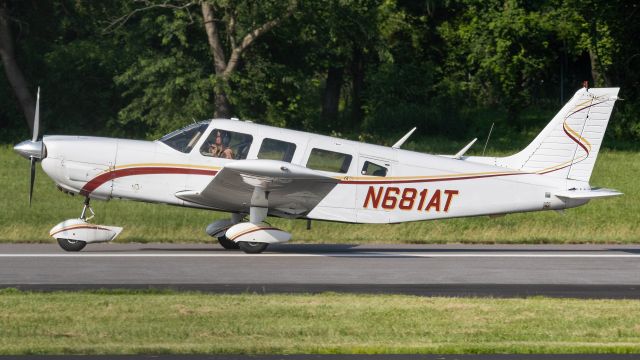 Piper Saratoga (N681AT) - N681AT slowing down on College Park Airport's runway 33 after a flight from Hartford