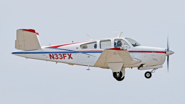 Beechcraft 35 Bonanza (N33FX) - Beech V35B at February 2023 Buckeye Air Fair / AOPA Fly-in at Buckeye Municipal Airport