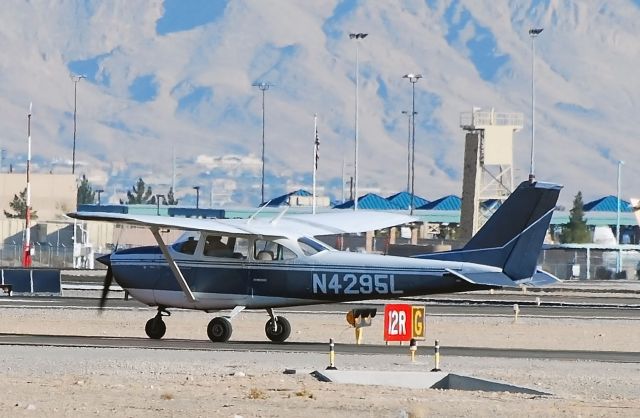 Cessna Skyhawk (N4295L) - N4295L 1966 Cessna 172G C/N 17254364  North Las Vegas Airport (IATA: VGT, ICAO: KVGT, FAA LID: VGT)  Photo: TDelCoro Dec-14-2010