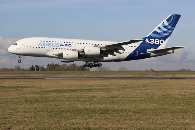 Airbus A380-800 (F-WWOW) - Flight AIB102 From Paris Vatry Chalons To Chateauroux Centre Marcel Dassault Airport