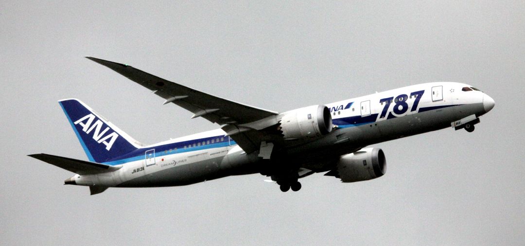 Boeing 787-8 (JA813A) - Rainy Day Departure, from 12R, Bound for Tokyo, Japan (NRT) 02-08-2015