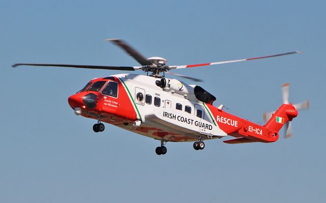 Sikorsky Helibus (EI-ICA) - irish coast guard s-92a ei-ica letting down at shannon 29/6/18.