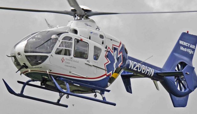 Eurocopter EC-635 (N200HN) - Lifeguard helicopter arriving at Merced Regional Airport