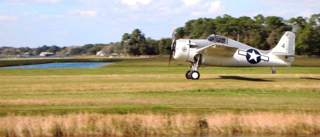 N222FM — - Standing on the ramp at the north end of Runway 22. Wildcat FM-2, take-off.