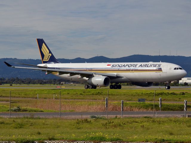 Airbus A330-300 (9V-STO) - On taxi-way heading for take off on runway 05, for flight home to Singapore. Thursday, 12th July 2012.