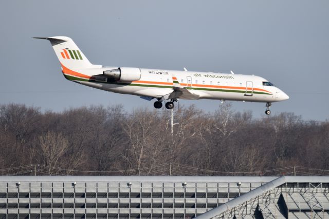 Canadair Regional Jet CRJ-200 (N471ZW) - First time for the Retro to visit IND since her repaint. Shown landing 5-L 03-28-23