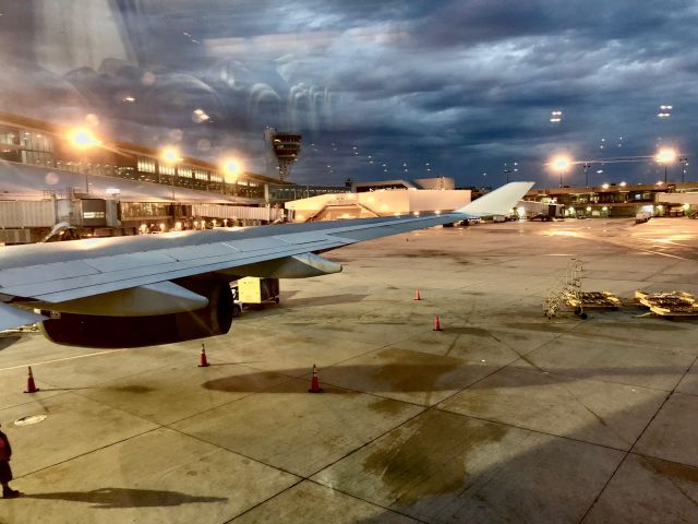 Boeing 747-400 (G-CIVV) - Sitting at Gate A16 about to depart for London Heathrow as BA66.  Seat 42K.