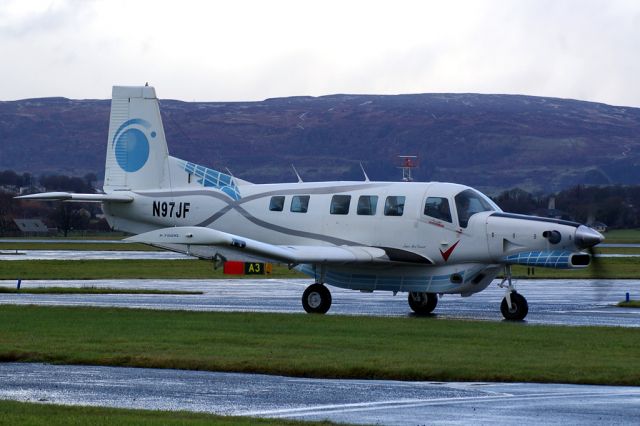 PACIFIC AEROSPACE 750XL (N97JF) - A quick refuelling stop at Glasgow on its way from Madagascar to the USA.