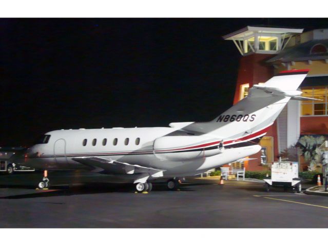 Hawker 800 (N860QS) - The Hawker Jet has a good range and a stand up cabin. Raw photo courtesy of LEARJETMIAMI - thank you!