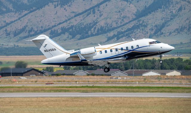 Canadair Challenger (N545BA) - Boeing's Executive Challenger 650 departing BZN