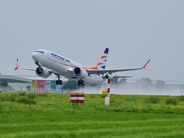 Boeing 737 MAX 8 (OK-SWC) - First takeoff after two years storage