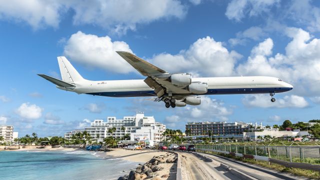 McDonnell Douglas DC-8-70 (OB2158P) - One awesome sight to see this lovely bird over the beach for landing at St Maarten. 05/10/21 