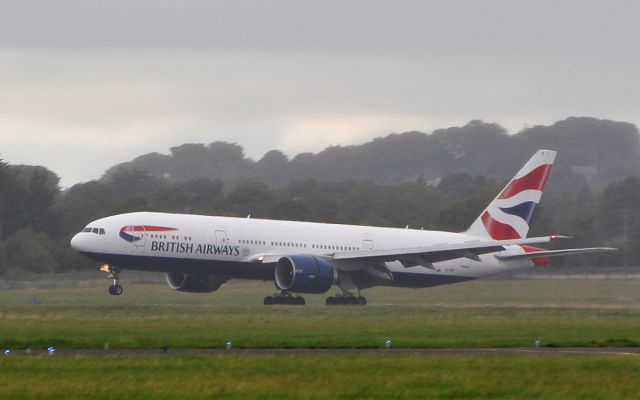 Boeing 777-200 (G-VIIE) - british airways b777-236er g-viie landing at shannon for wifi fitting 6/8/18.