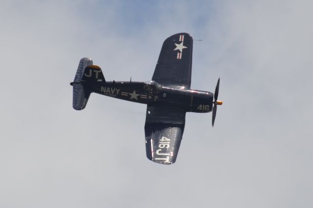 — — - F4U at Marine Corps Air Station (MCAS) Beaufort Air Show, 29 April 2017