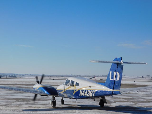 Piper PA-44 Seminole (N4438T) - A clear day in January meant a busy day of flying for University of Dubuque Aviation students.  In this case, a nearly empty ramp was a good thing!!!  N4438T returns to the ramp after a flight on this beautifully clear morning.  