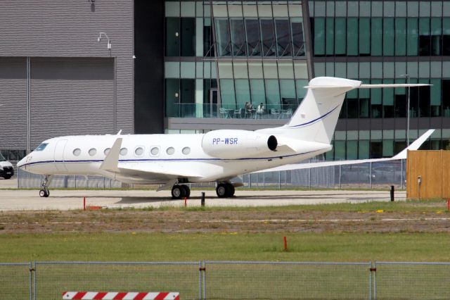 Gulfstream Aerospace Gulfstream G650 (PP-WSR) - Seen here on 15-Jun-21 parked on the East Apron after arriving four days earlier from LPCS.