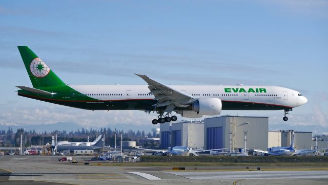 BOEING 777-300 (B-16726) - BOE429 on final approach to Rwy 16R during its C1 flight on 1/8/16. (ln 1366 / cn 44552).