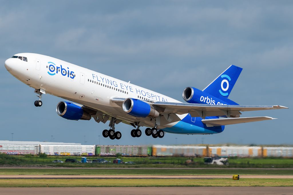 McDonnell Douglas DC-10 (N330AU) - The Flying Eye Hospital takes to the skies with a thunderous departure to EAA Airventure up in Oshkosh, WI!