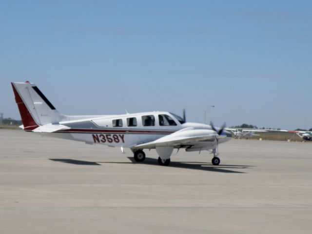 Beechcraft Baron (58) (N358Y) - Baron 58Y taxis to the active at Blue Grass airport (KLEX)...