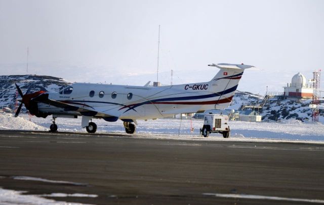 Pilatus PC-12 (C-GKUC) - -25 in Iqaluit, Nunavut