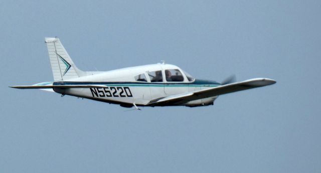 Piper Cherokee (N55220) - Shortly after departure is this 1972 Piper Cherokee Arrow PA-28R-200 in the Autumn of 2020.