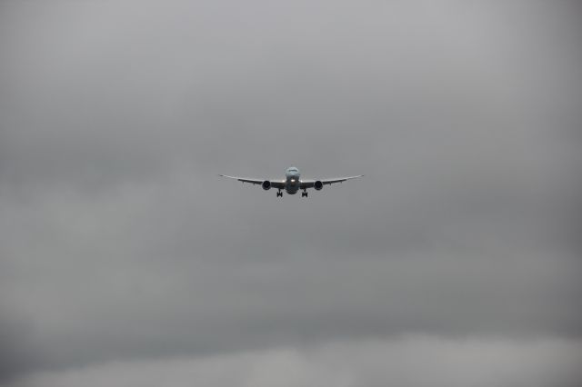 Boeing 787-9 Dreamliner (C-FRSA) - A far shot under dark clouds for an Air Canada B787-9. 