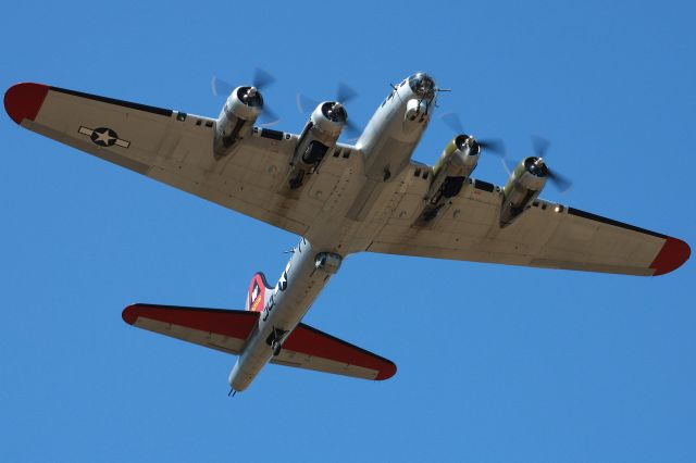 Boeing B-17 Flying Fortress (N5017N) - Underside view of Aluminum Overcast departing LZU to a flight around Lake Lanier. Photo taken on 3/20/2021.