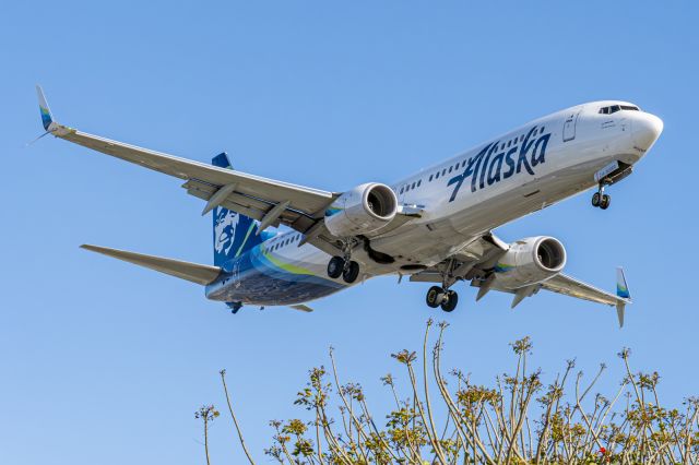 Boeing 737-700 (N214AK) - Arrival at LAX