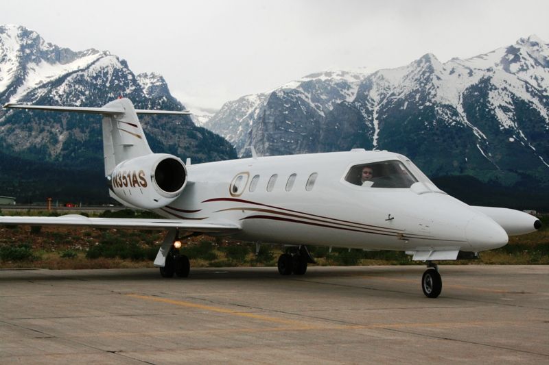 Learjet 35 (N351AS) - Lear 35A N351AS flying for New Flight Charters at Jackson Hole WY