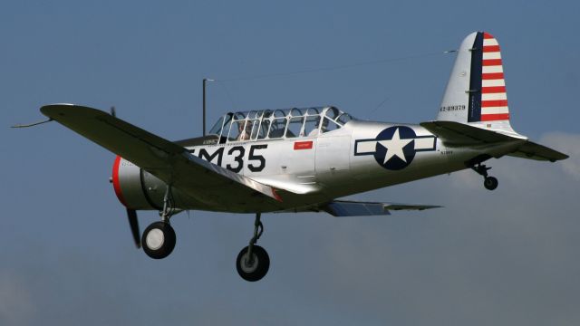 N79VV — - Consolidated Vultee BT-13A approaching Lebanon, TN.