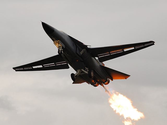 Grumman EF-111 Raven — - F111 makes spectacular fly past at the 2014 Brisbane (Qld, Australia) RiverFire Festival.