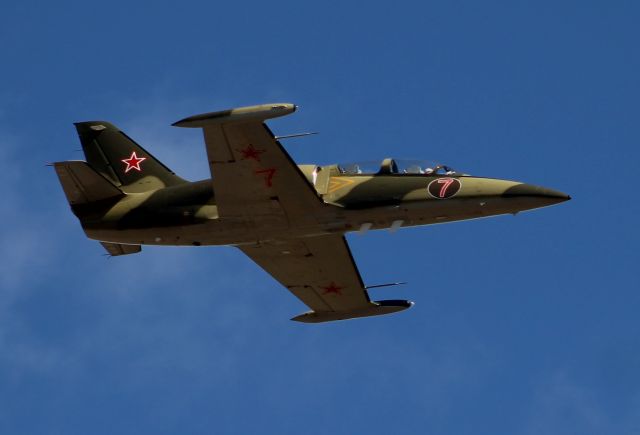 Aero L-39 Albatros (N995X) - An Aero Vodochody L-39C ALbatros in a fly-by at H.L. Sonny Callahan Airport, Fairhope, AL, during the 2019 Classic Jet Aircraft Association Fly-In and Conference - February 27, 2019.