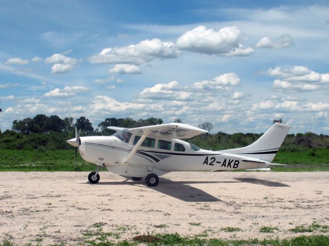 Cessna 206 Stationair (A2-AKB) - At Botswana.