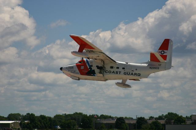 N7029F — - HU-16 retracting the landing gear at the EAA Fly In 7-29-2005