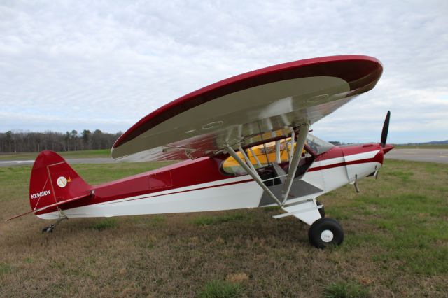 Piper NE Cub (NX949EW) - A Carbon Cub EX at the EAA 683 March Breakfast Fly-In at Joe Starnes Field, Guntersville Municipal Airport, AL - march 11, 2017.