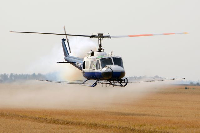 Bell UH-1V Iroquois (N383PD) - From Vietnam, to police work, to crop dusting. This old war/work-horse has done and seen a lot! September 2012, in NE Arkansas.