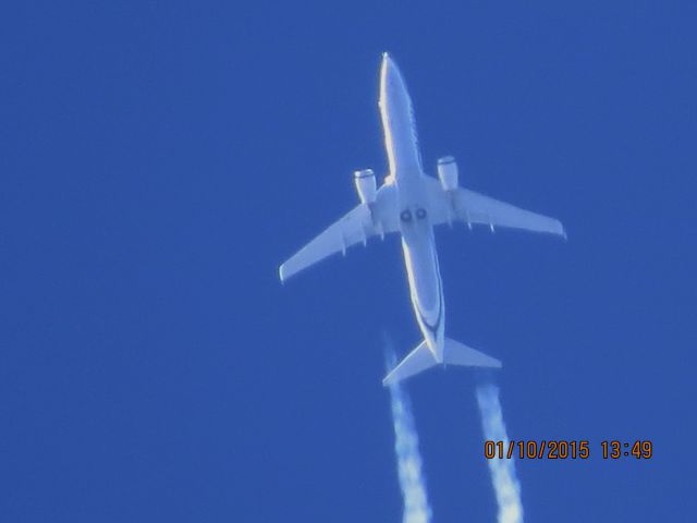 Boeing 737-800 (N566AS) - Alaska Airlines flight 38 from SEA to FLL over Southeastern Kansas at 37,000 feet.