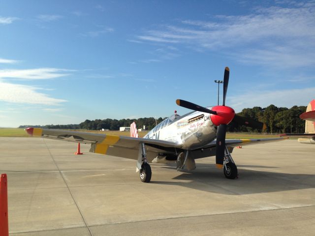 North American P-51 Mustang (NL251MX) - Collins Foundation P-51 at Charleston Executive Airport on Saturday, 31 Oct 15.